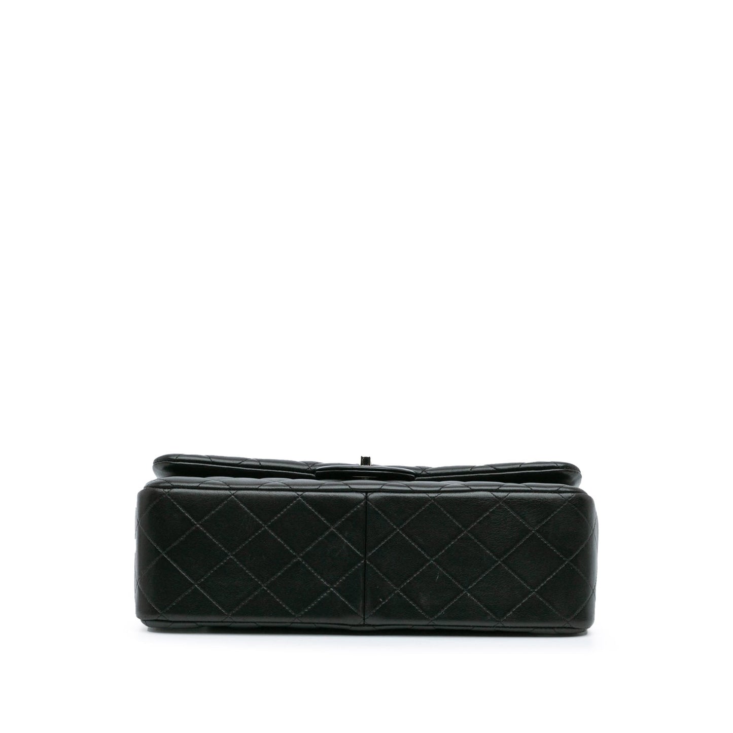 Black Chanel Jumbo Classic Lambskin Double Flap Shoulder Bag