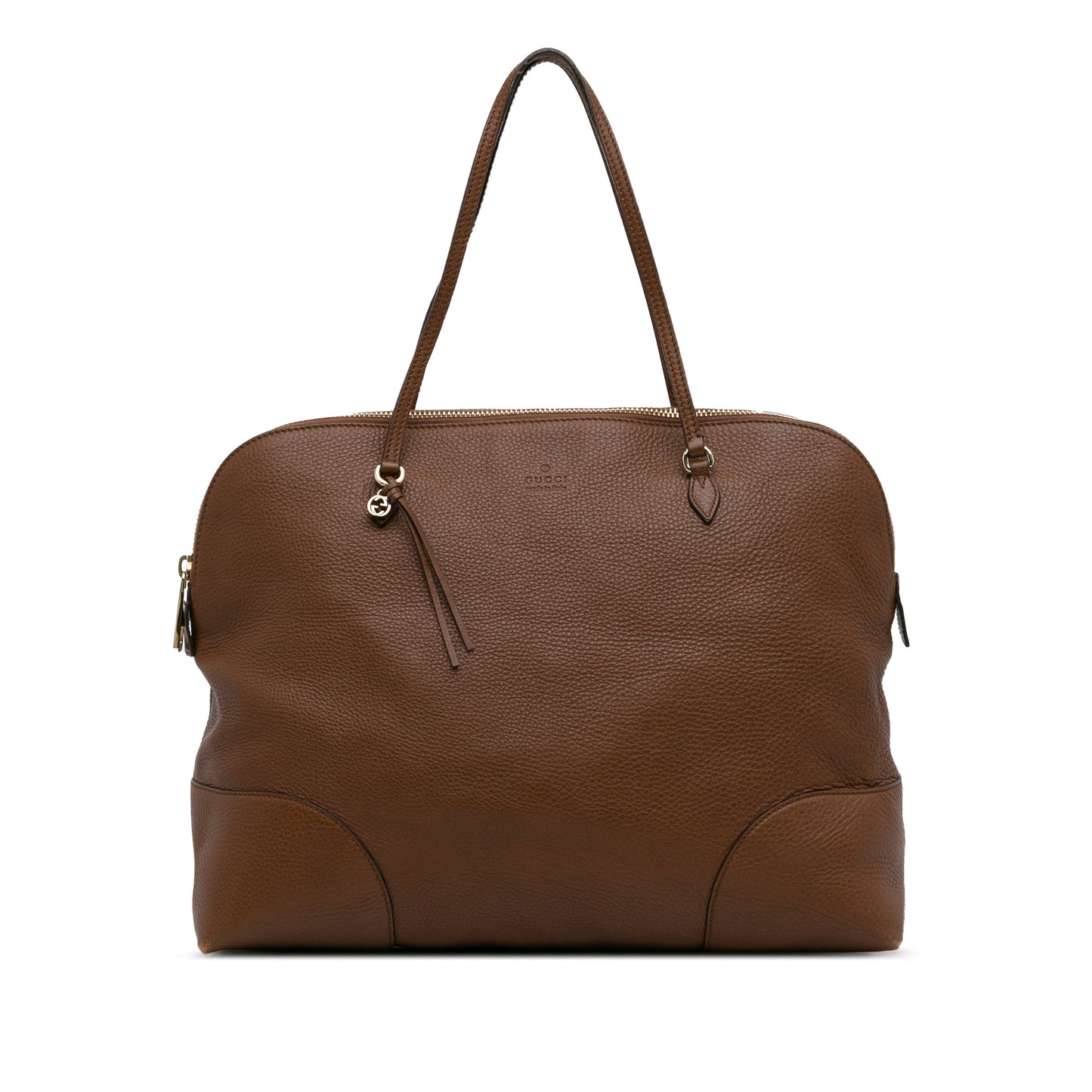 Brown Gucci Leather Bree Tote Bag