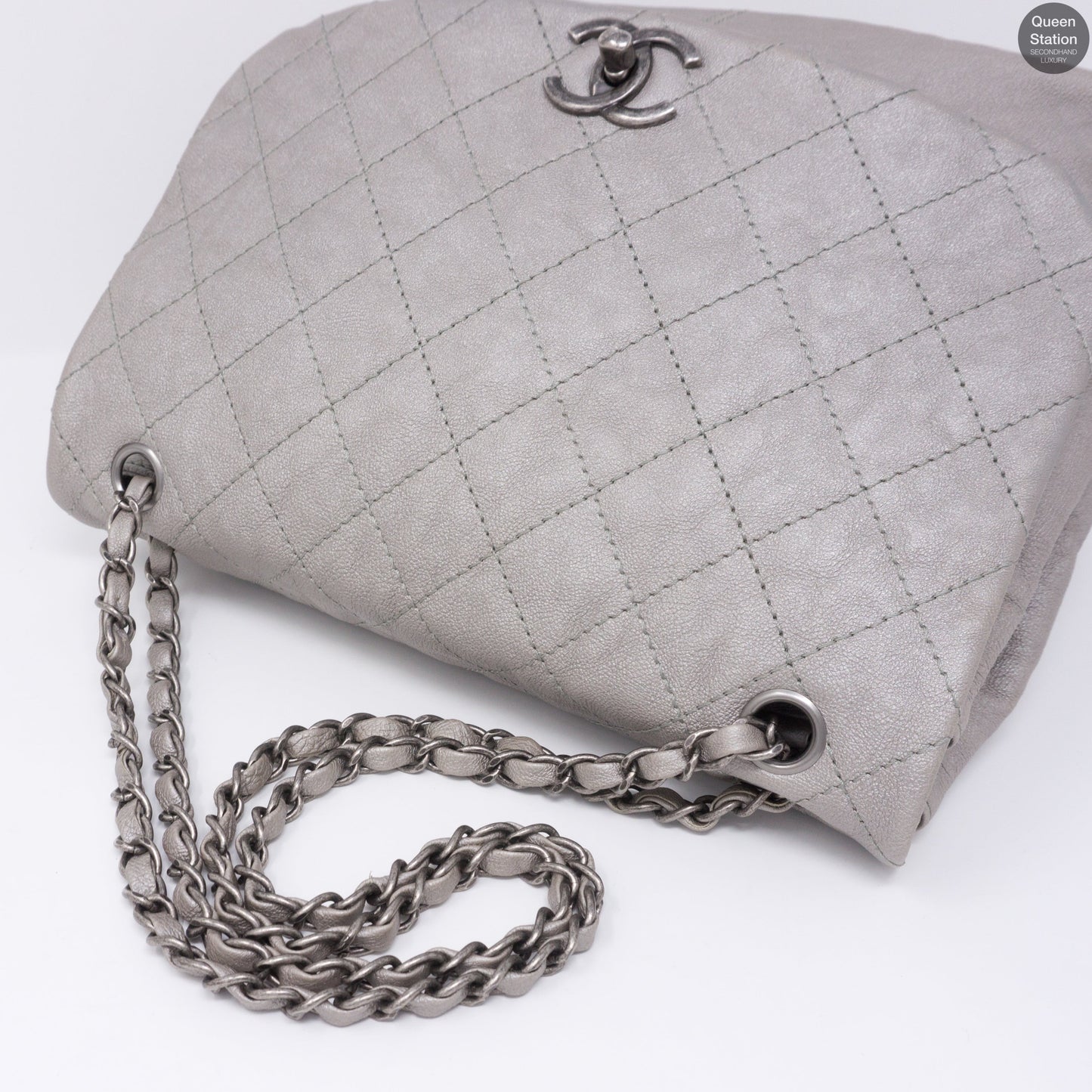 Quilted Soft Flap Medium Shoulder Bag
