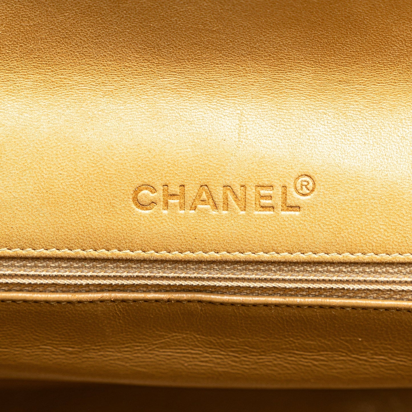 Tan Chanel Lambskin Wild Stitch Chocolate Bar Chain Flap Shoulder Bag