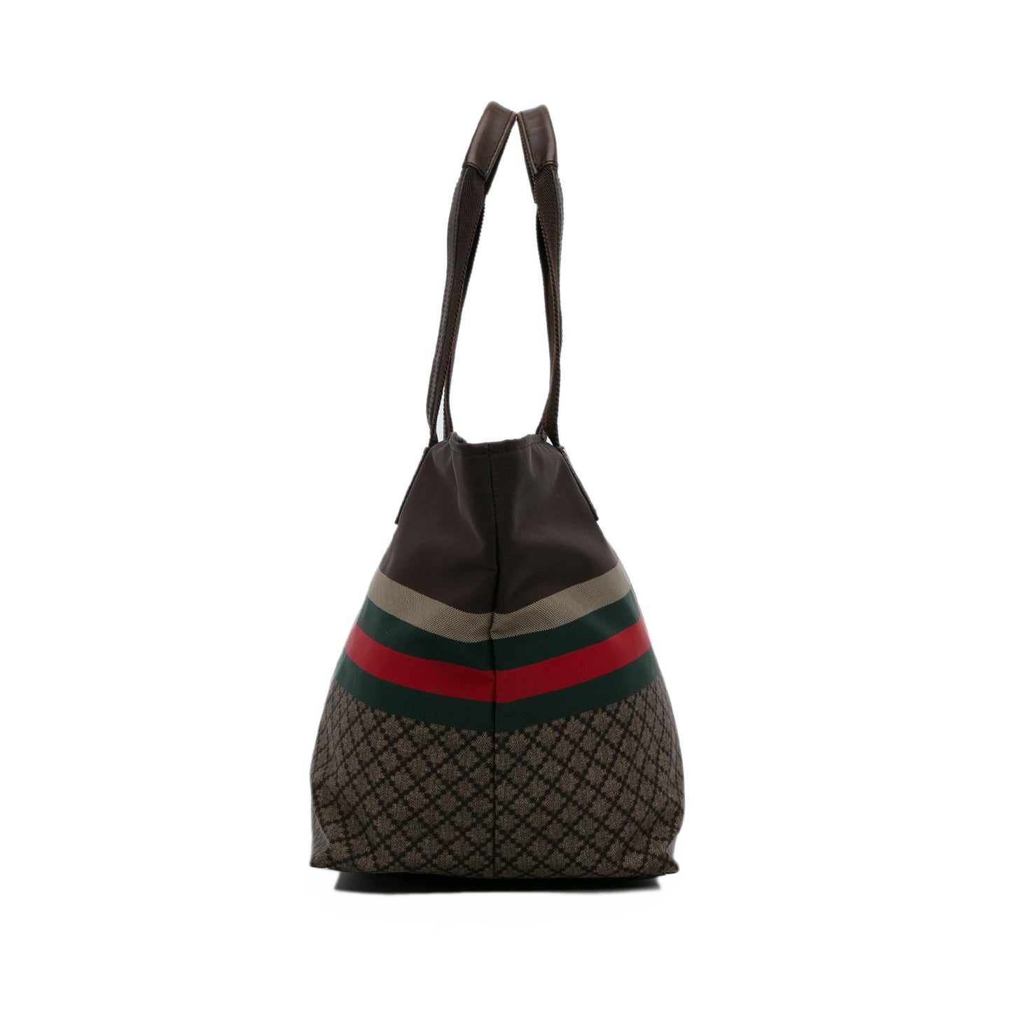 Brown Gucci Diamante Web Tote