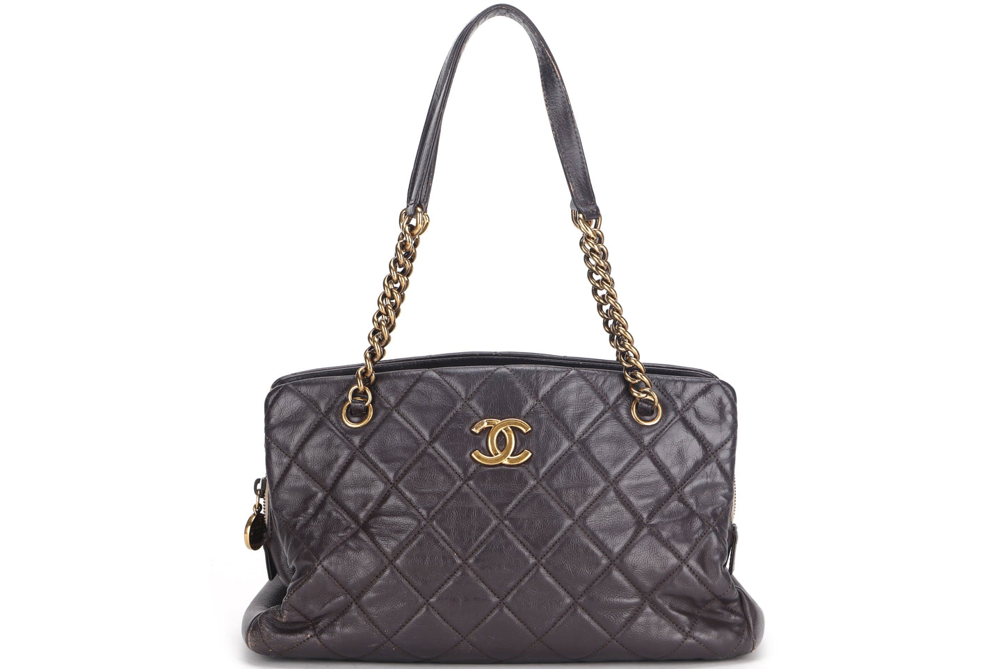 CHANEL QUILTED MATELASSE LAMBSKIN CC LOGO SHOULDER BAG (1739xxxx) GOLD HARDWARE, NO & DUST COVER