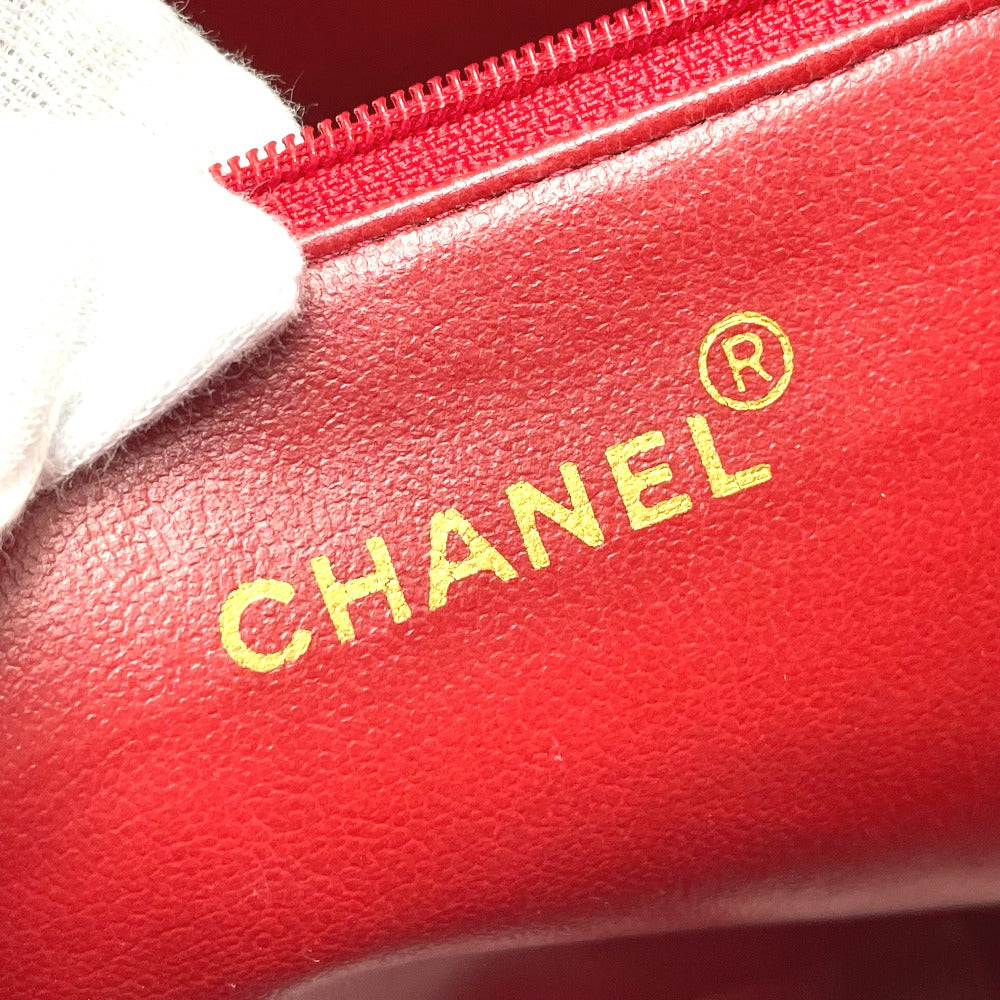 CHANEL Shoulder Bag Caviar skin Red CC COCO Mark Ball charm Women Used
