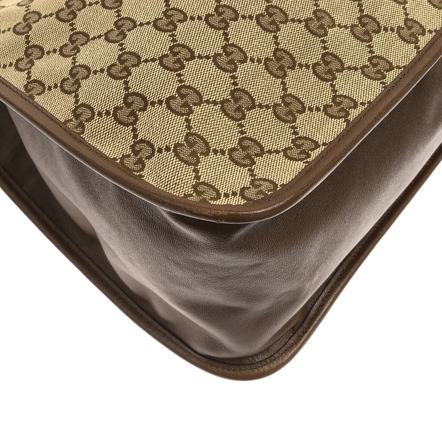 Brown Gucci GG Canvas Horsebit 1955 Tote Bag