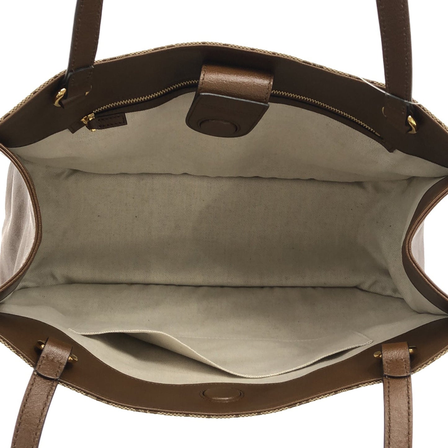 Brown Gucci GG Canvas Horsebit 1955 Tote Bag