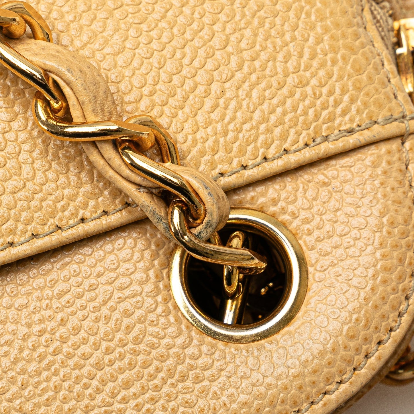 Yellow Chanel Caviar Shoulder Bag
