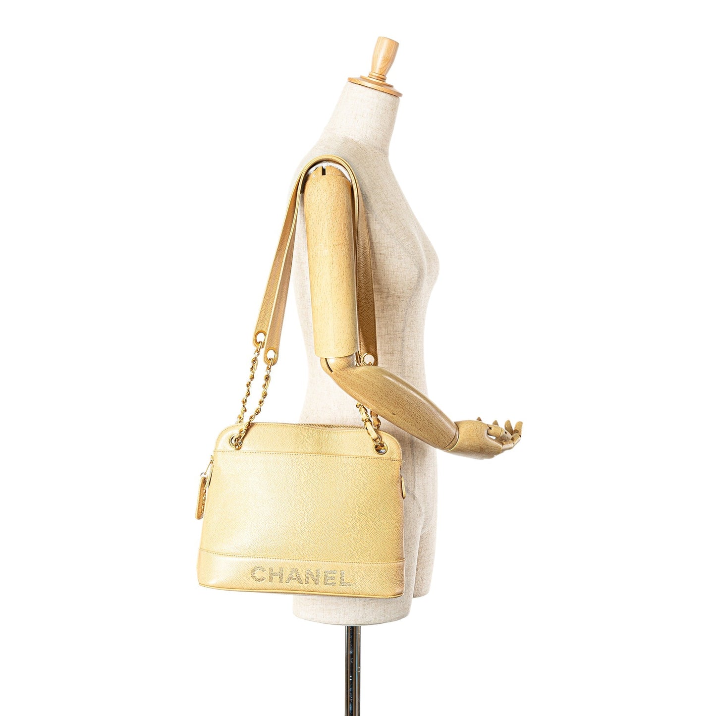 Yellow Chanel Caviar Shoulder Bag