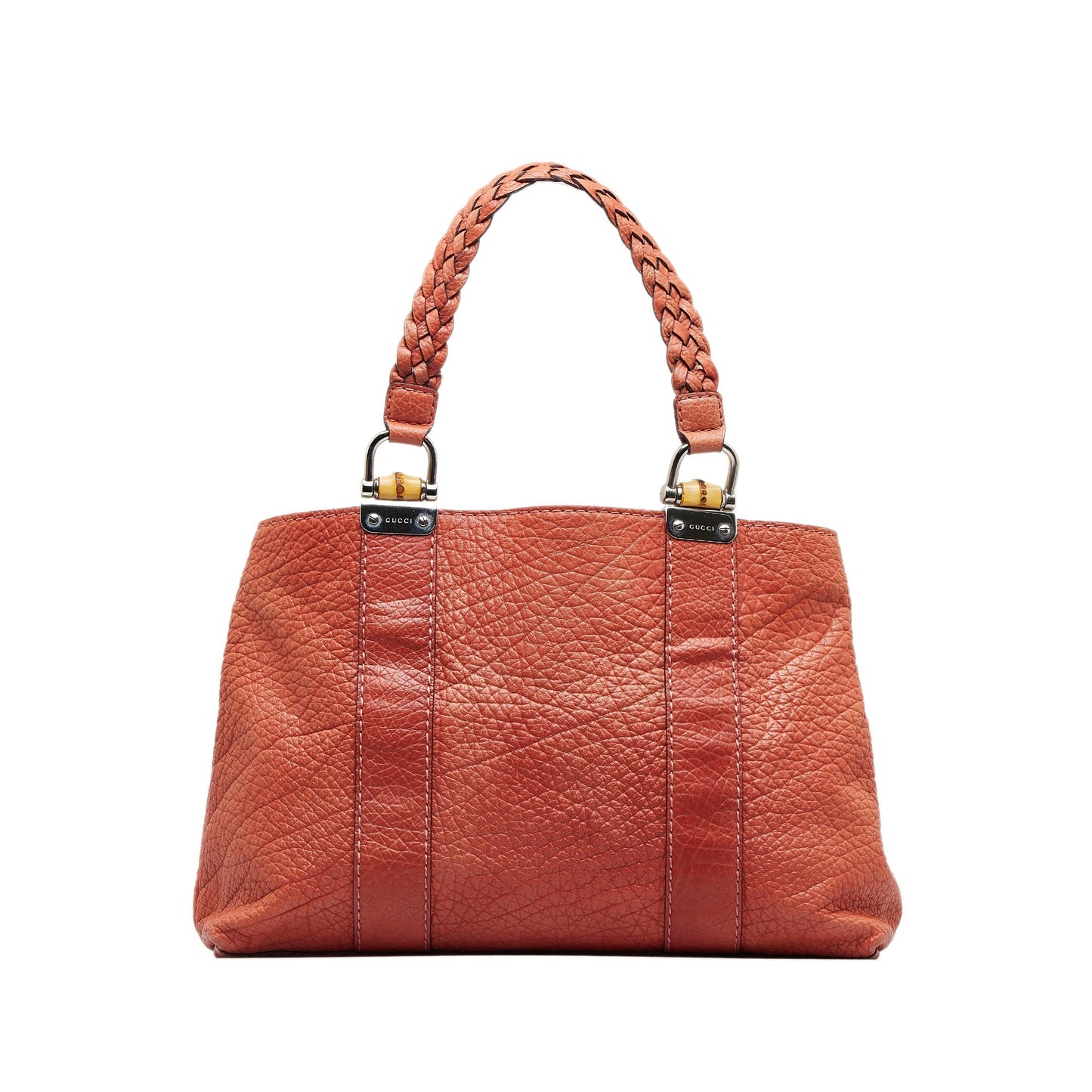 Orange Gucci Bamboo Libeccio Tote Bag