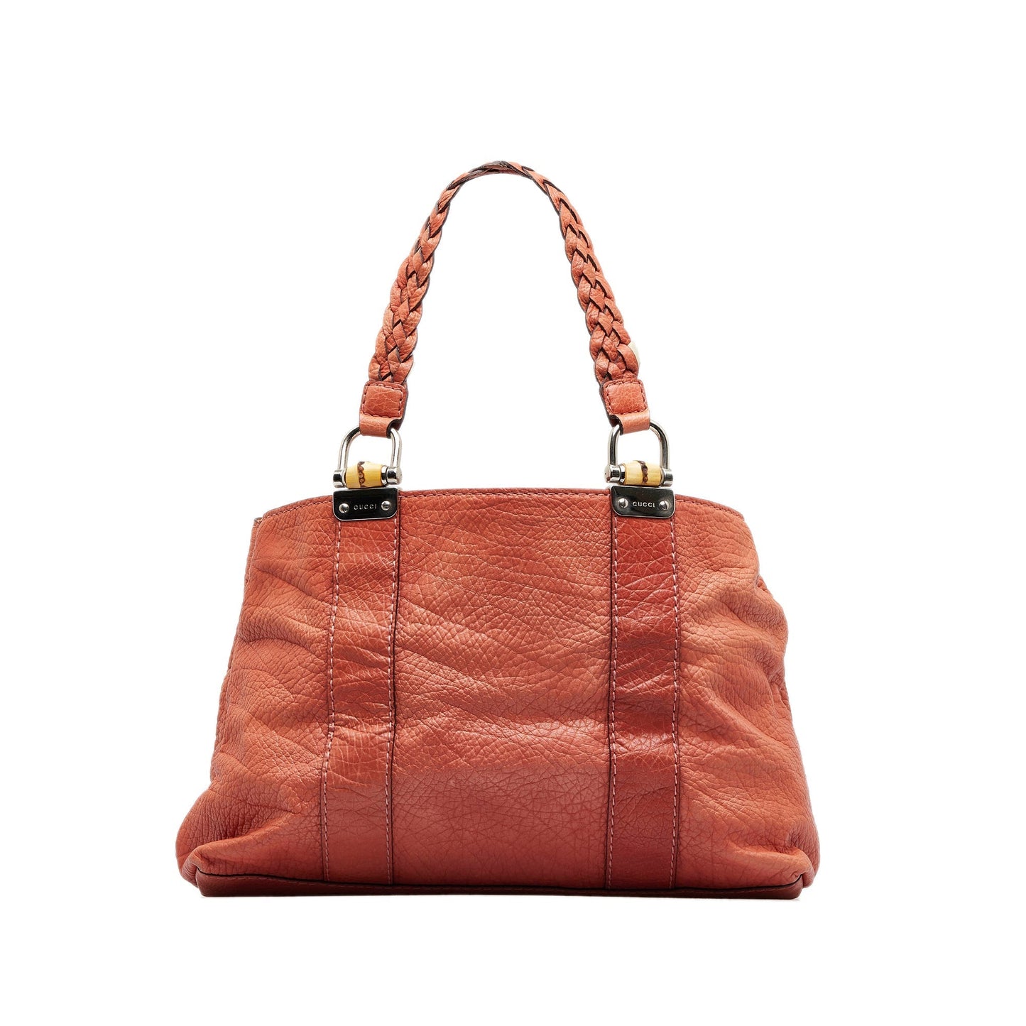 Orange Gucci Bamboo Libeccio Tote Bag