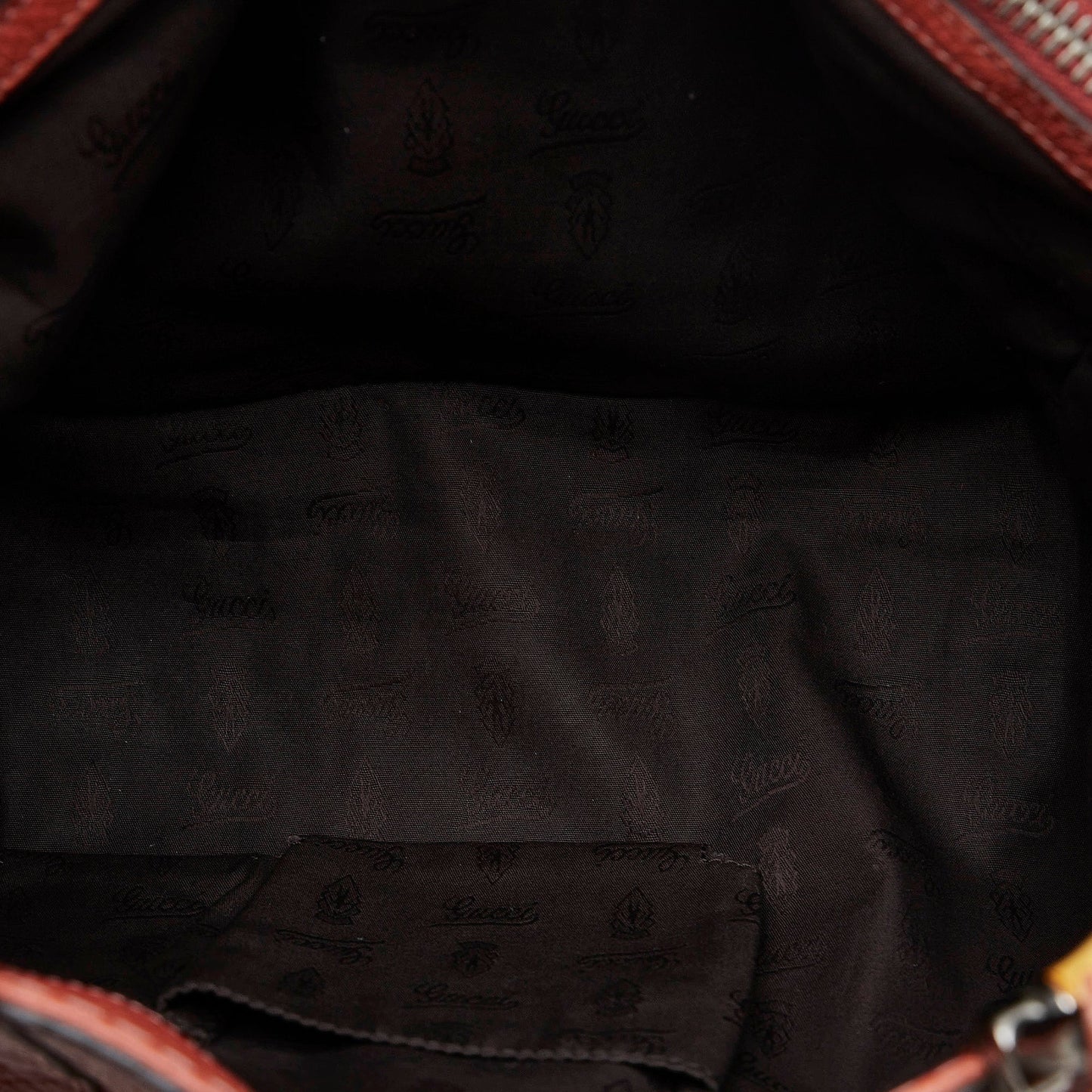 Orange Gucci Bamboo Libeccio Tote Bag