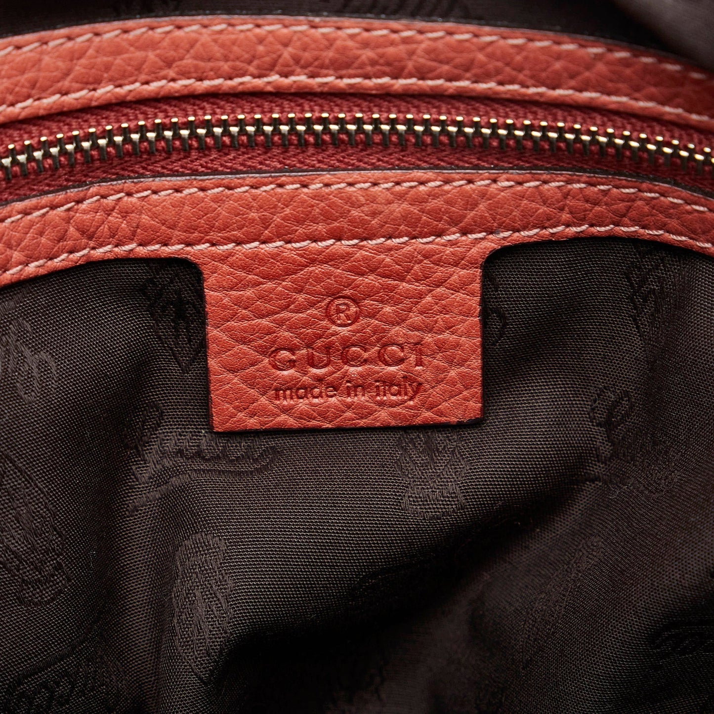 Orange Gucci Bamboo Libeccio Tote Bag