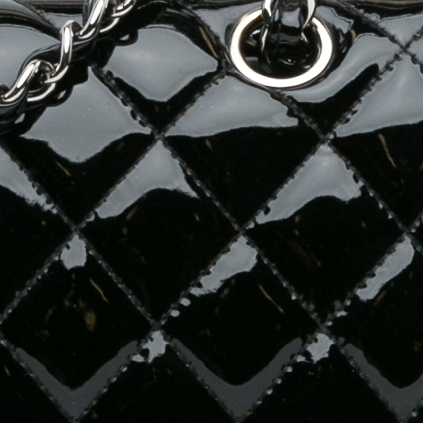 Black Chanel Medium Classic Patent Double Flap Shoulder Bag