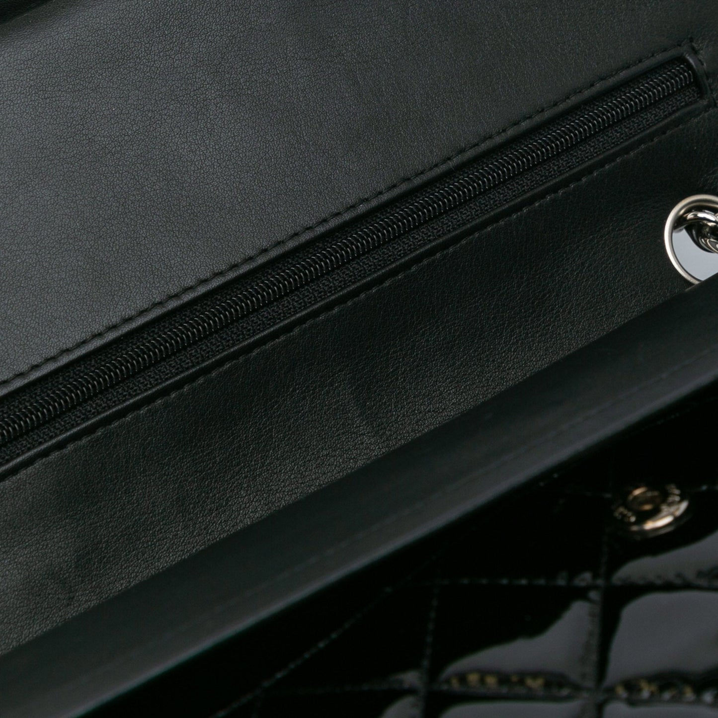 Black Chanel Medium Classic Patent Double Flap Shoulder Bag