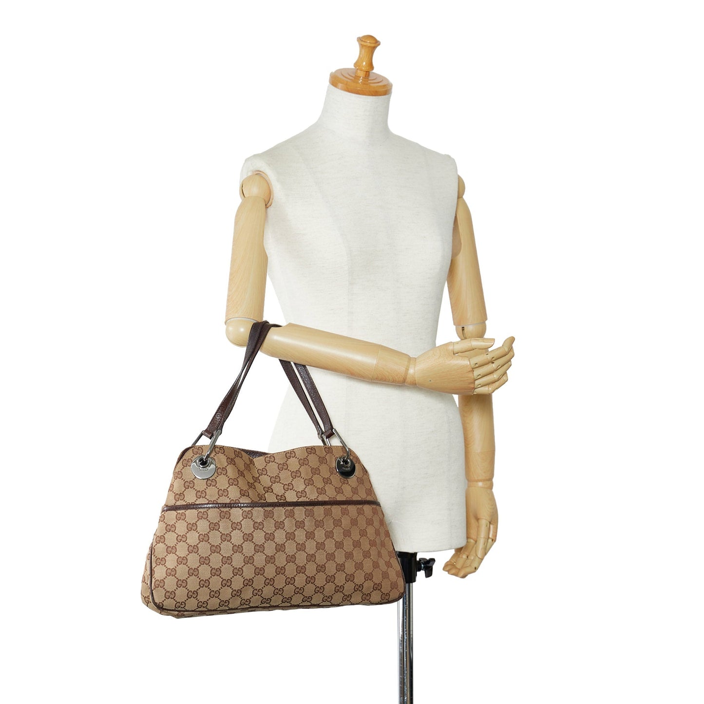 Brown Gucci GG Canvas Eclipse Tote Bag