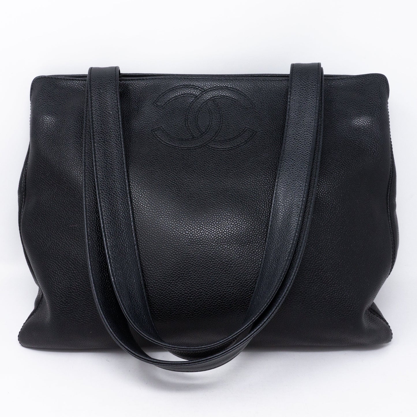 CC Shoulder Tote Black Caviar