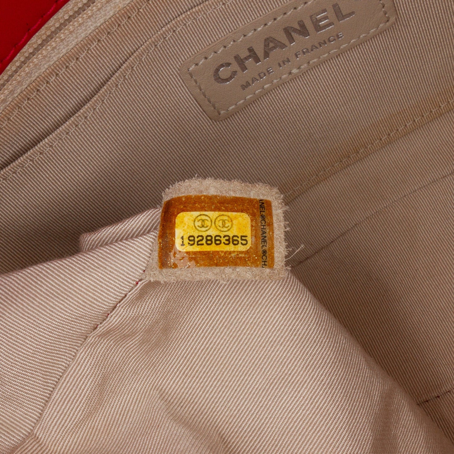 Red Chanel Medium Perforated Lambskin Punch Flap Shoulder Bag