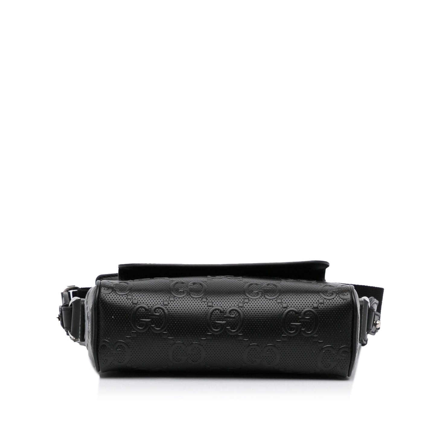 Gucci GG Crossbody Bag Black Embossed Leather