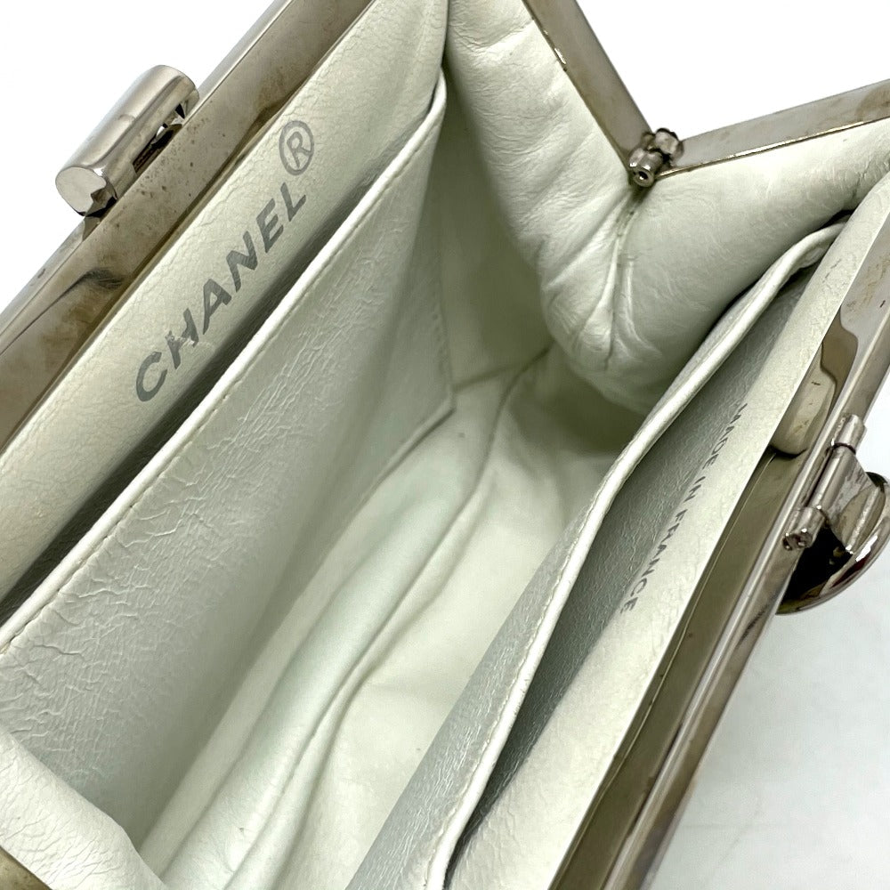 CHANEL Shoulder Bag Velor Green x Silver Metal COCO Mark Matrasse Women Used
