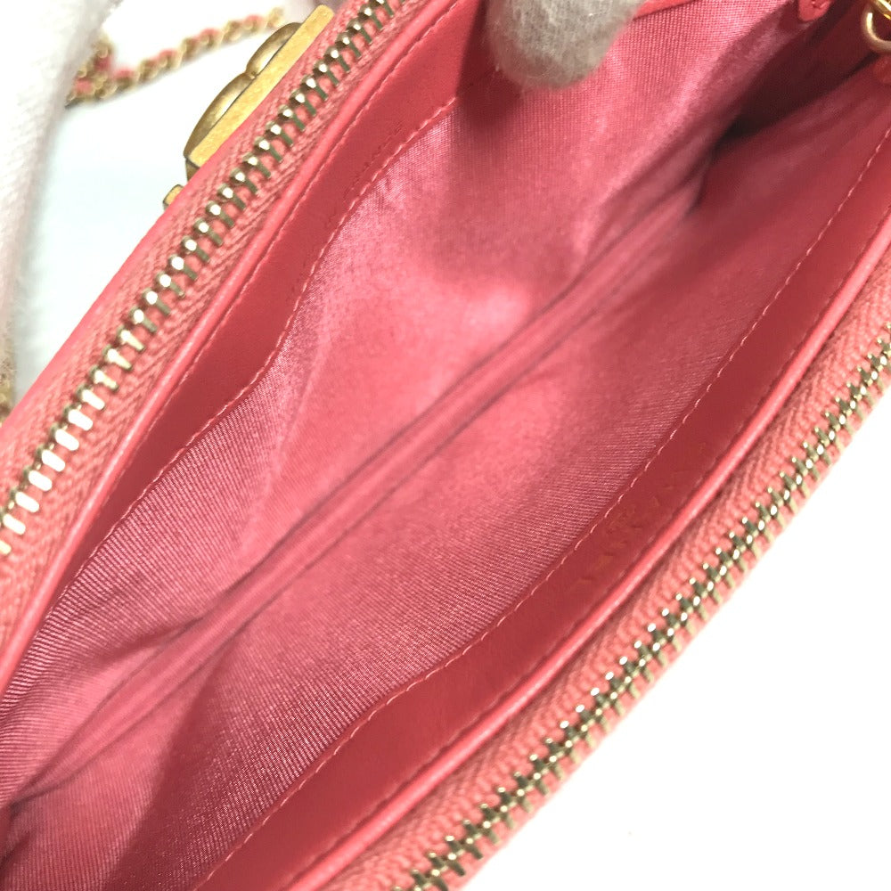 CHANEL Shoulder Bag A84069 Caviar skin Pink x Gold Metal CCCOCO Mark Boy Chanel COCO Mark