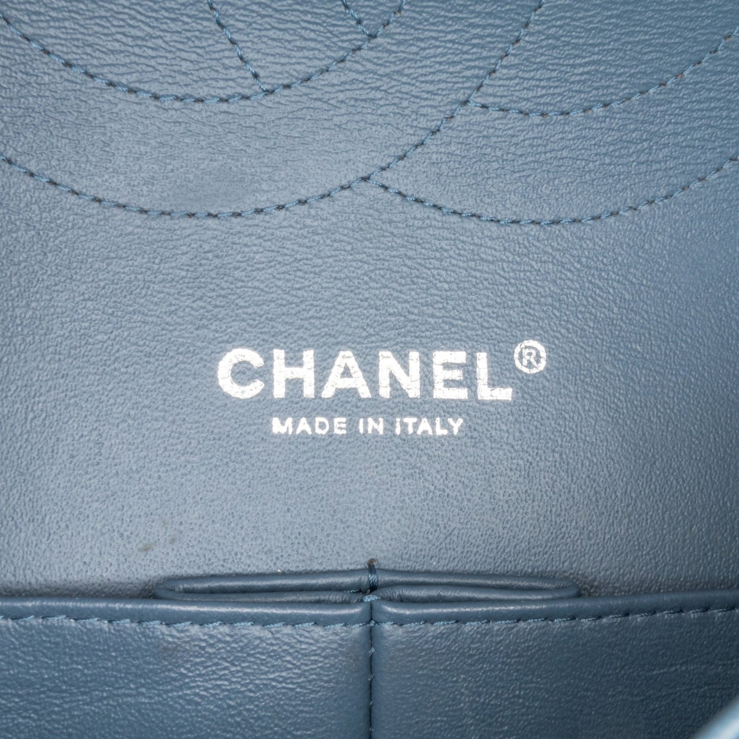 Blue Chanel Jumbo Classic Lambskin Double Flap Shoulder Bag