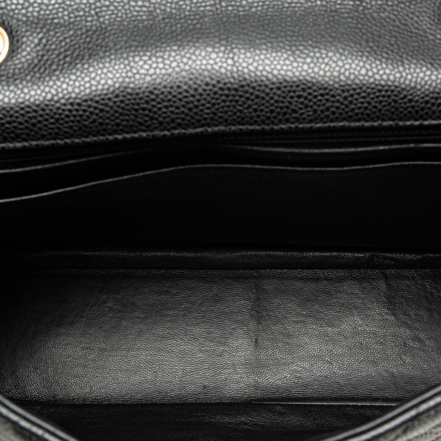 Black Chanel Jumbo Classic Caviar Single Flap Shoulder Bag