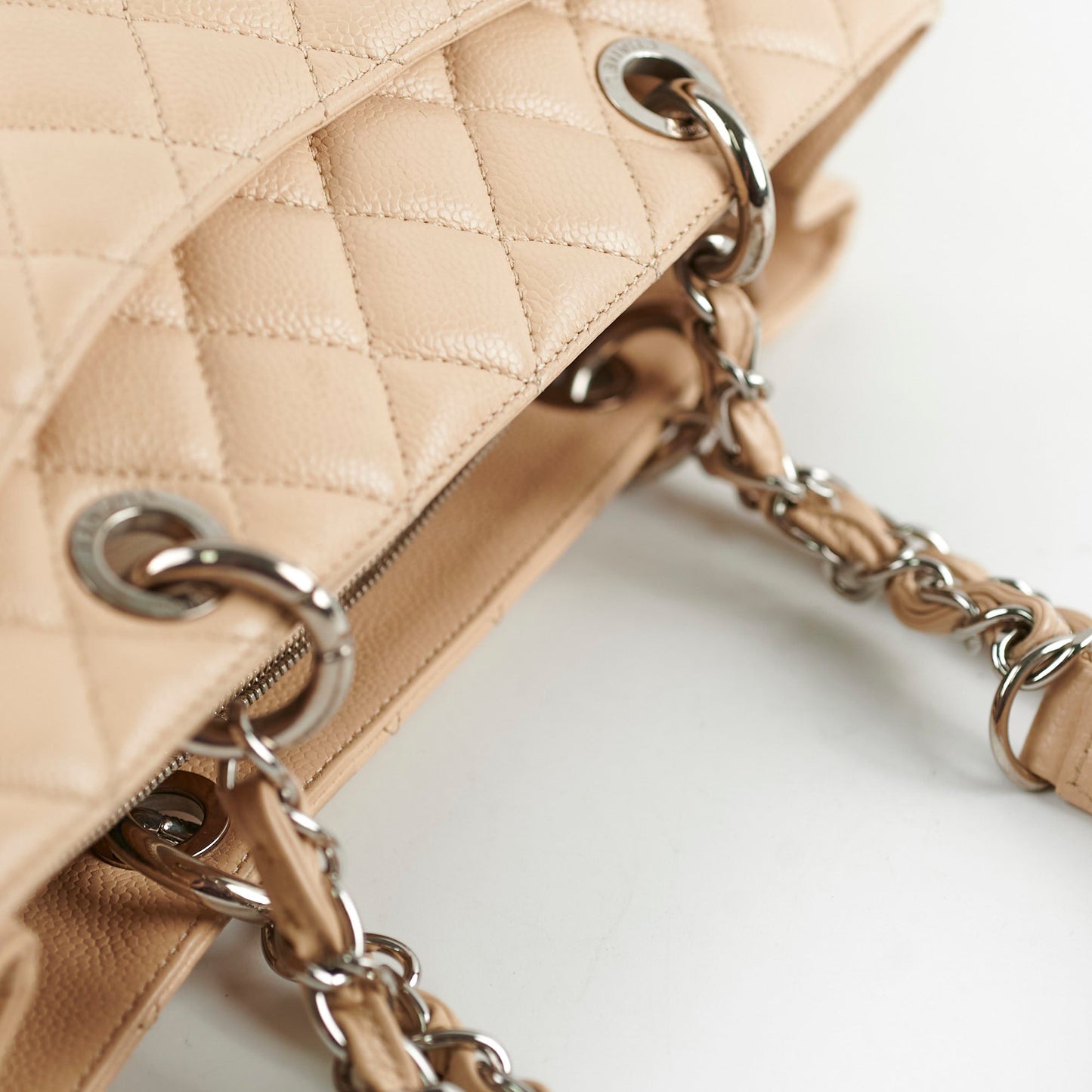 Chanel GST Caviar Beige Shoulder Bag- Series 13