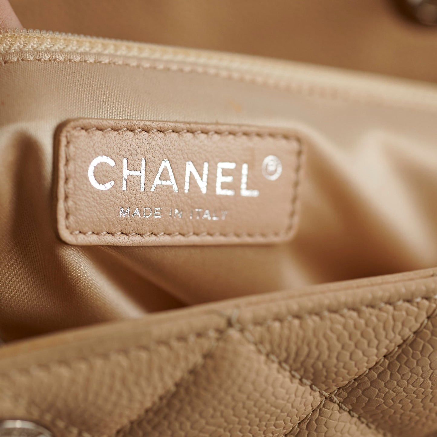 Chanel GST Caviar Beige Shoulder Bag- Series 13