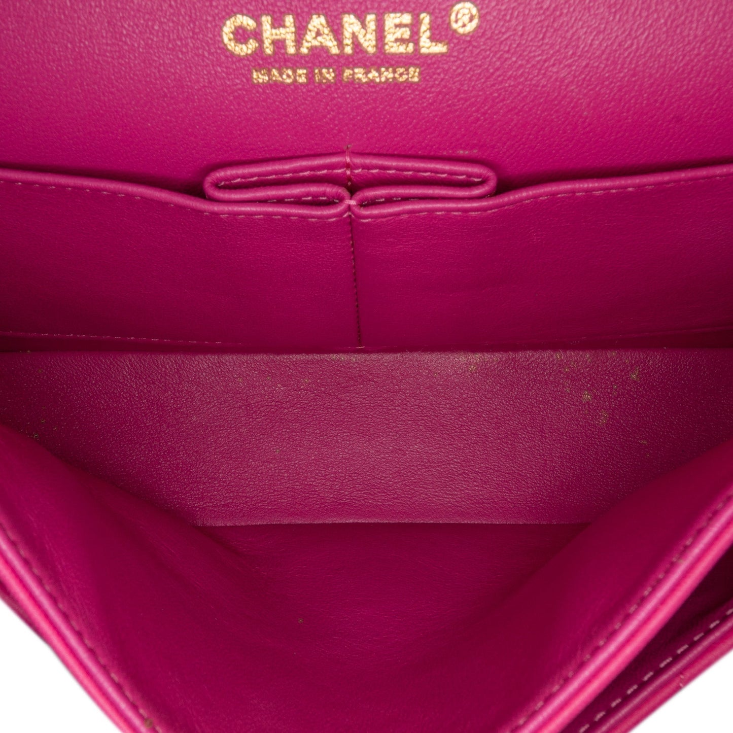 Pink Chanel Medium Classic Chevron Lambskin Double Flap Shoulder Bag