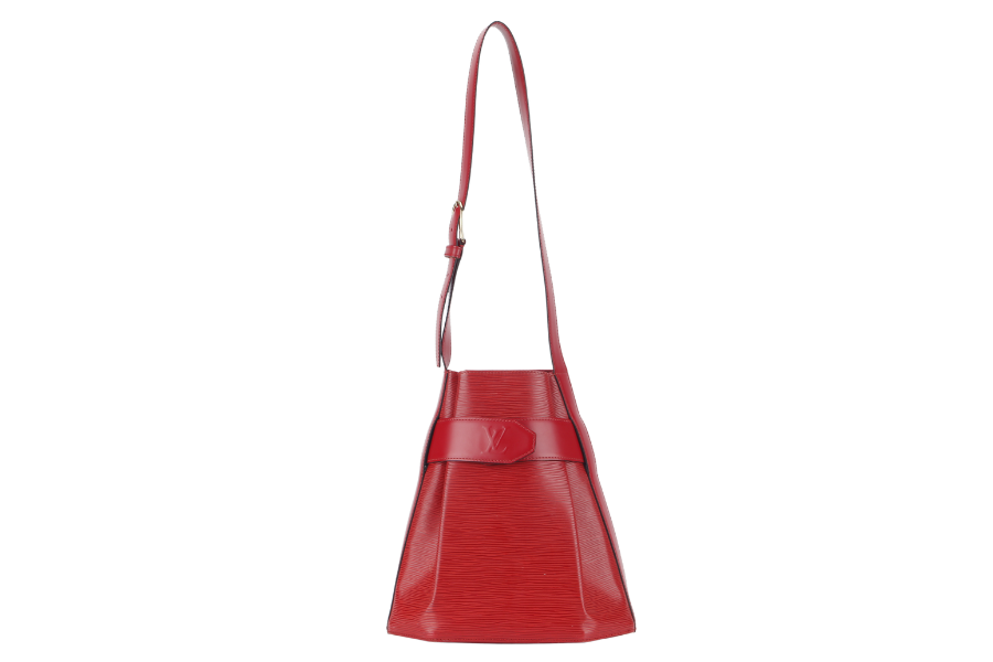 LOUIS VUITTON SAC D'EPAULE SHOULDER BAG (M80193) RED EPI LEATHER GOLD HARDWARE NO DUST COVER