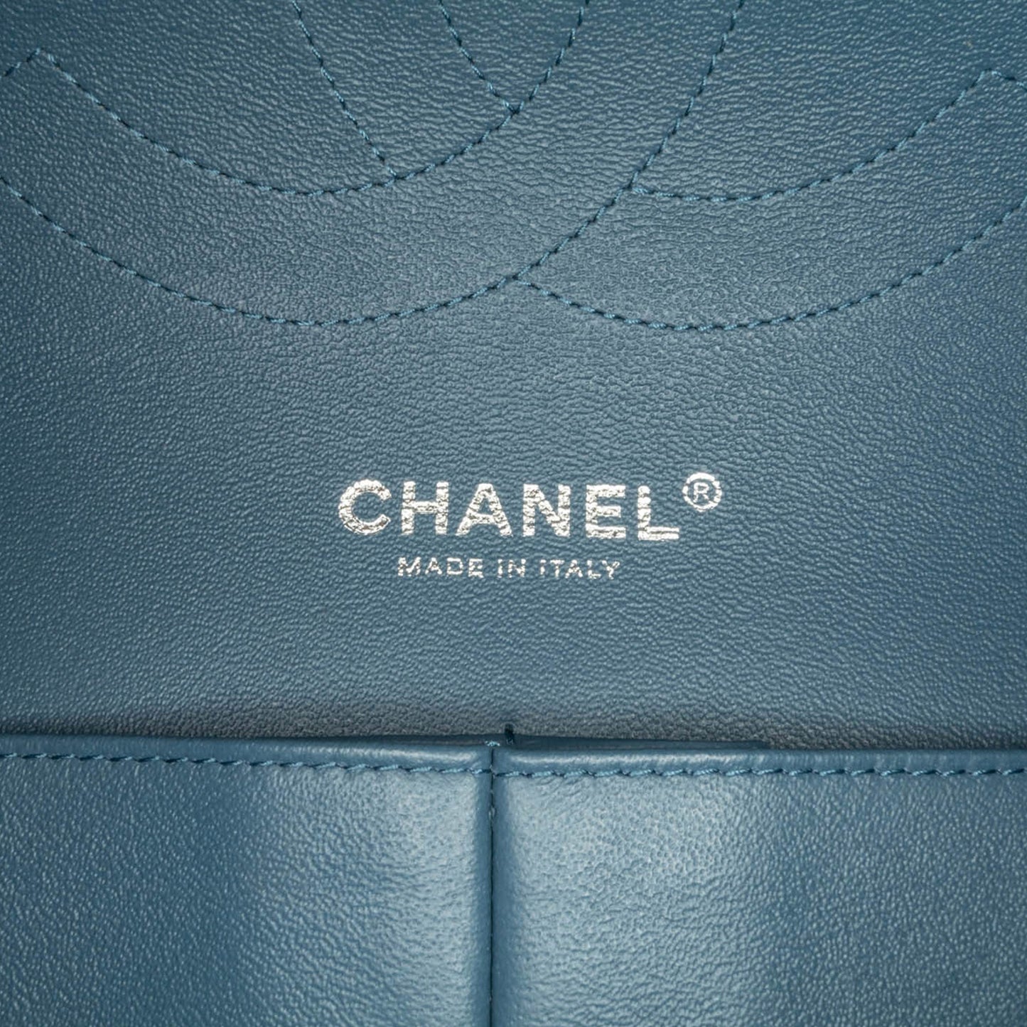 Blue Chanel Jumbo Classic Lambskin Double Flap Shoulder Bag