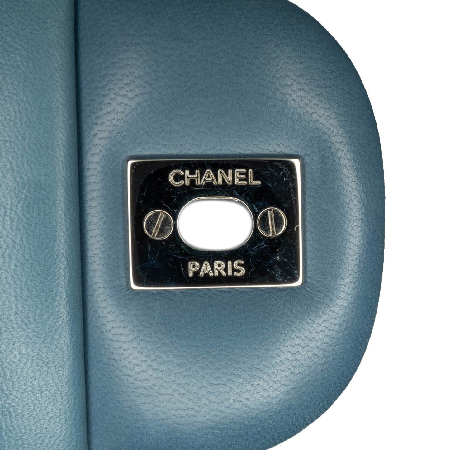 Blue Chanel Jumbo Classic Lambskin Double Flap Shoulder Bag