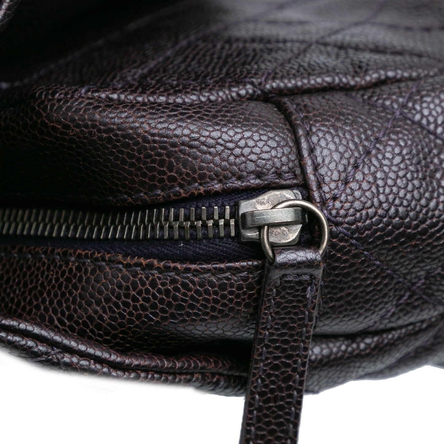 Gray Chanel Jumbo Quilted Caviar Easy Flap Shoulder Bag