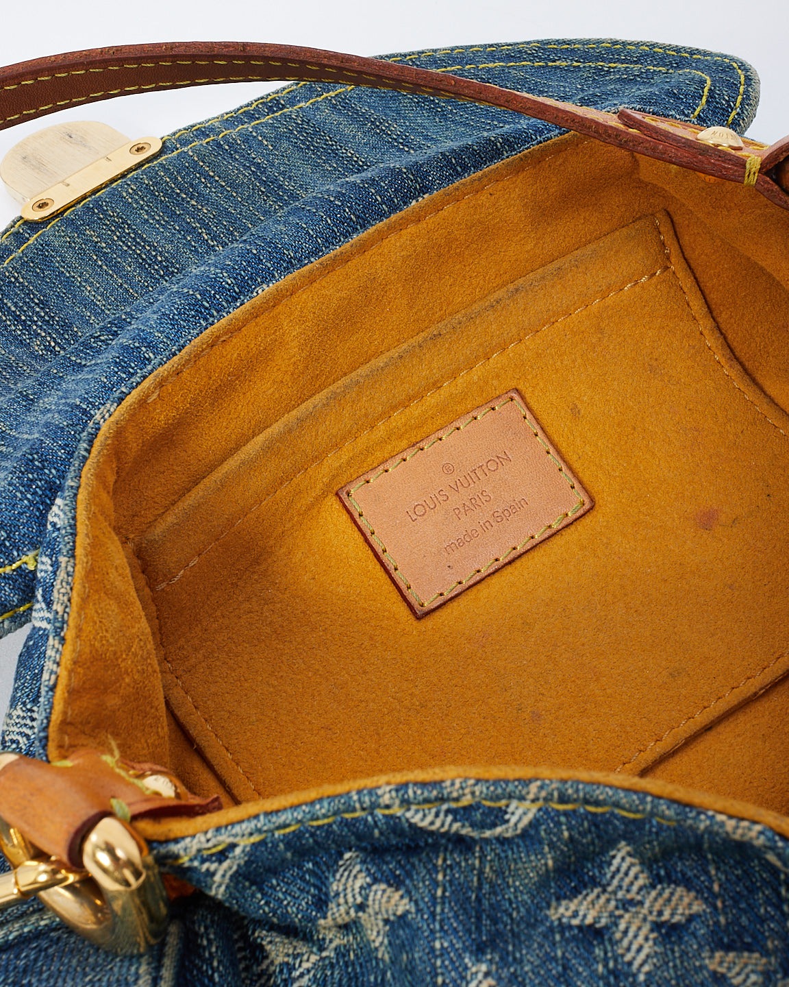 Louis Vuitton Monogram Denim Mini Pleaty Shoulder Bag