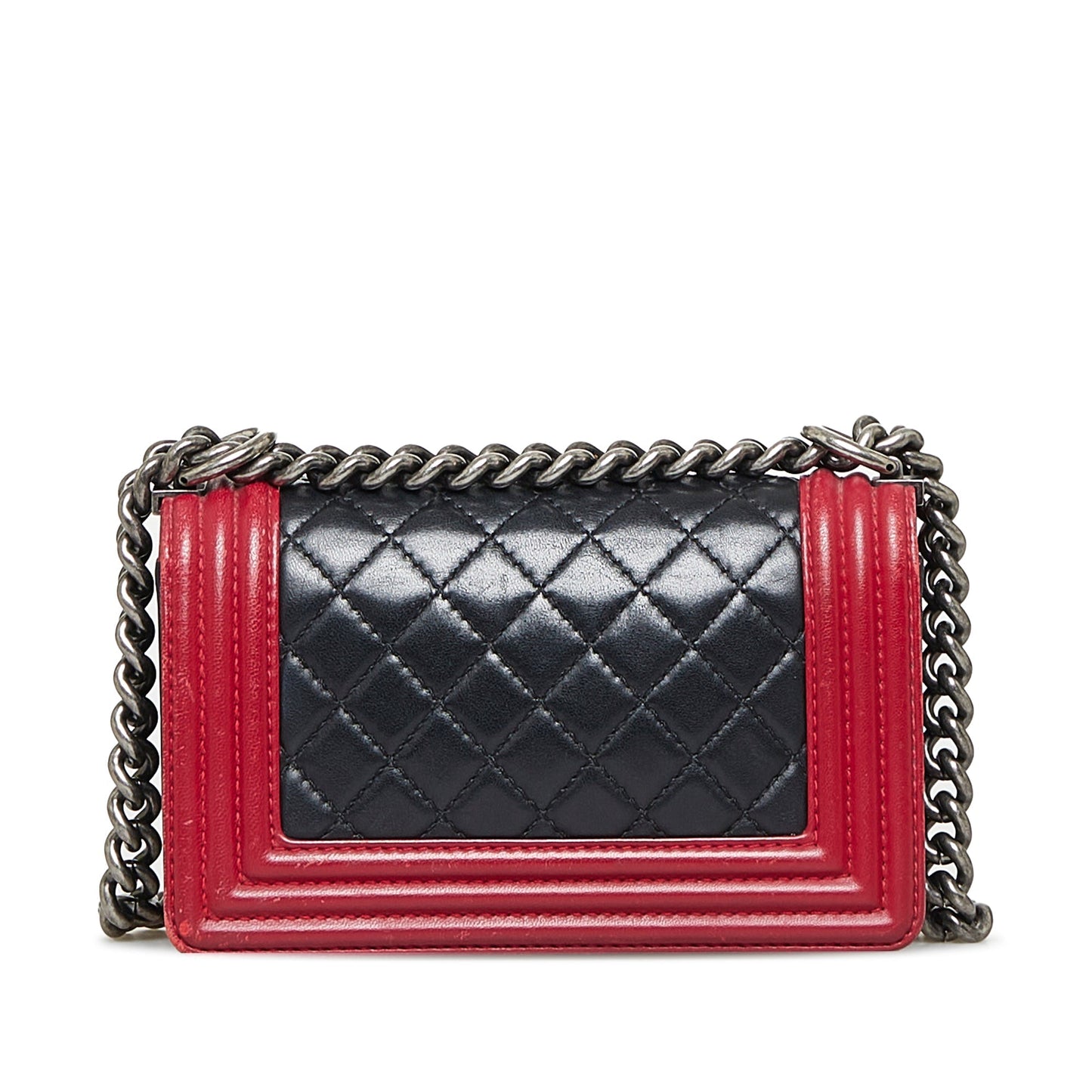 Black Chanel Small Bicolor Boy Shoulder Bag