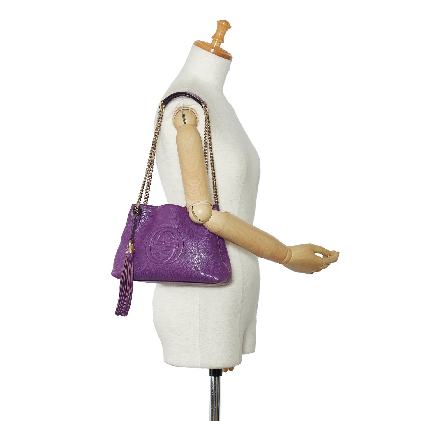 Purple Gucci Soho Chain Tote