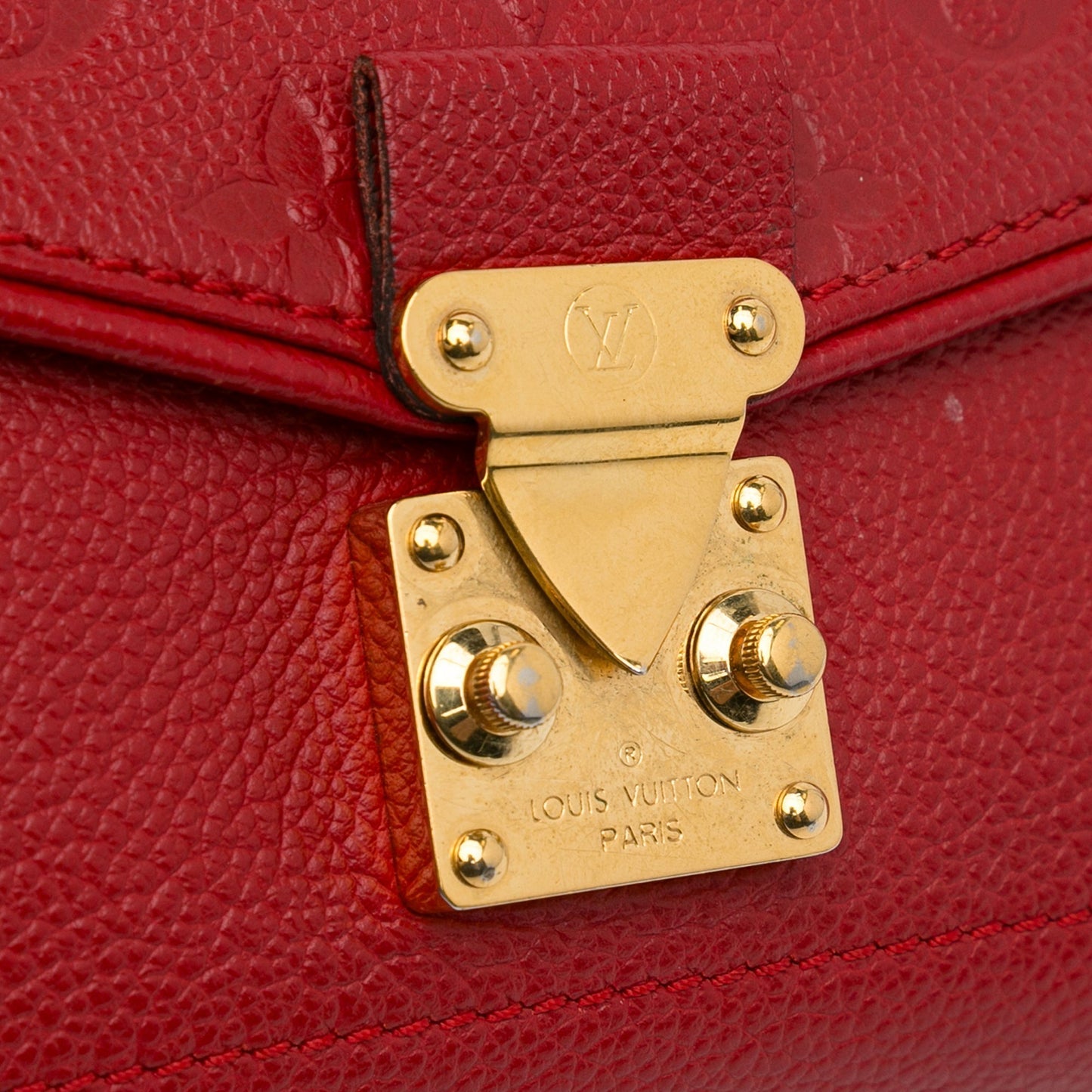 Red Louis Vuitton Monogram Empreinte Saint Germain PM Shoulder Bag
