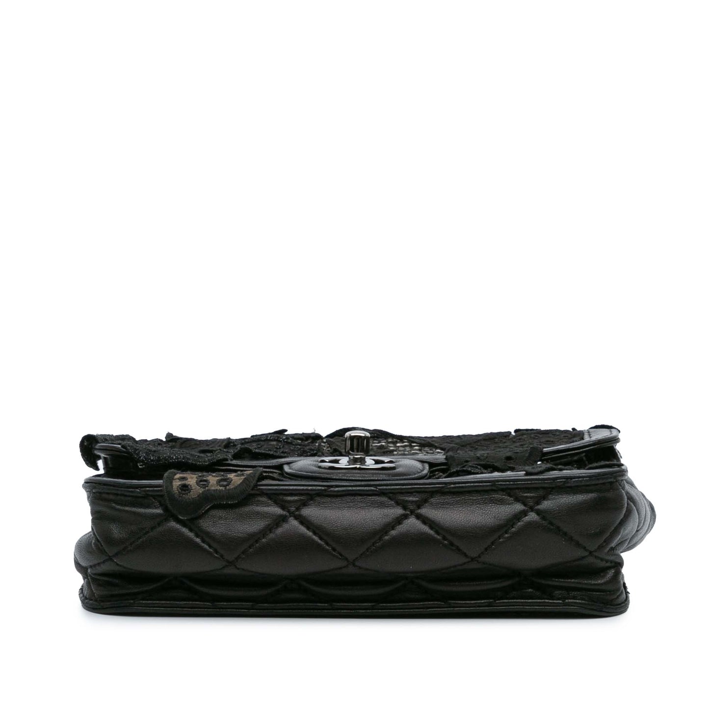 Black Chanel Small Mesh Butterfly Flap Shoulder Bag