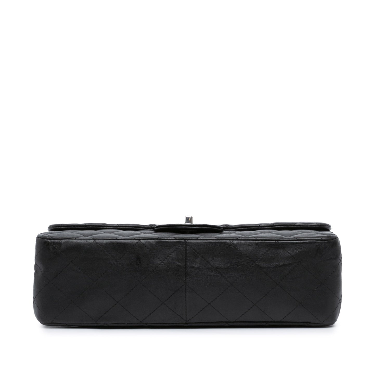 Black Chanel Jumbo Classic Lambskin Single Flap Shoulder Bag