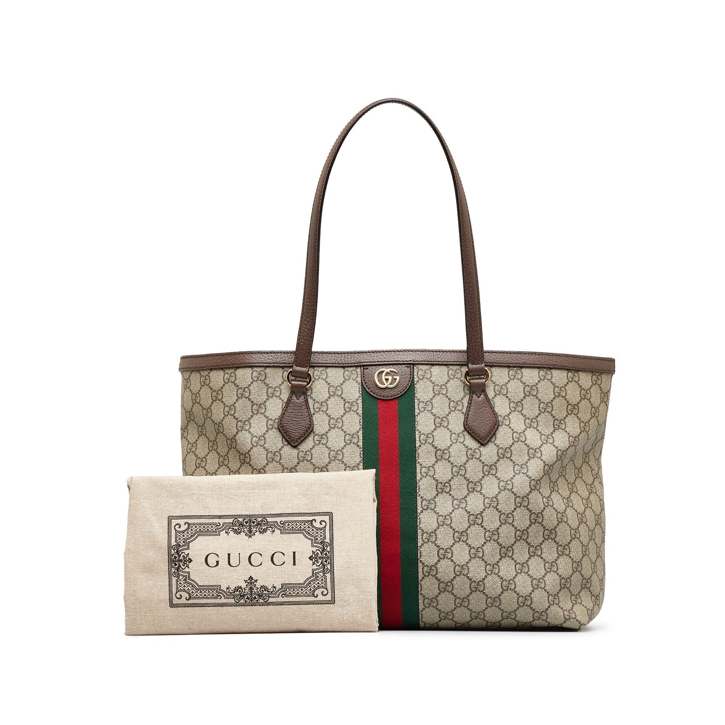 Brown Gucci GG Supreme Ophidia Tote