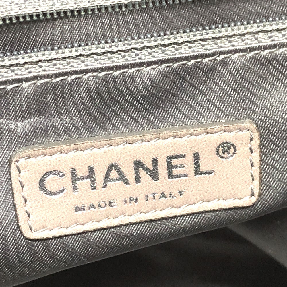 CHANEL Shoulder Bag Leather / suede white CC COCO Mark Portobello Matelasse
