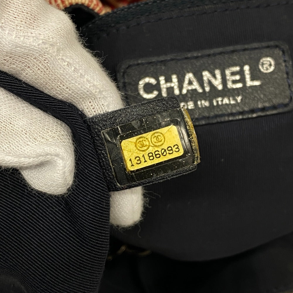CHANEL Shoulder Bag canvas blue Coco Cabas