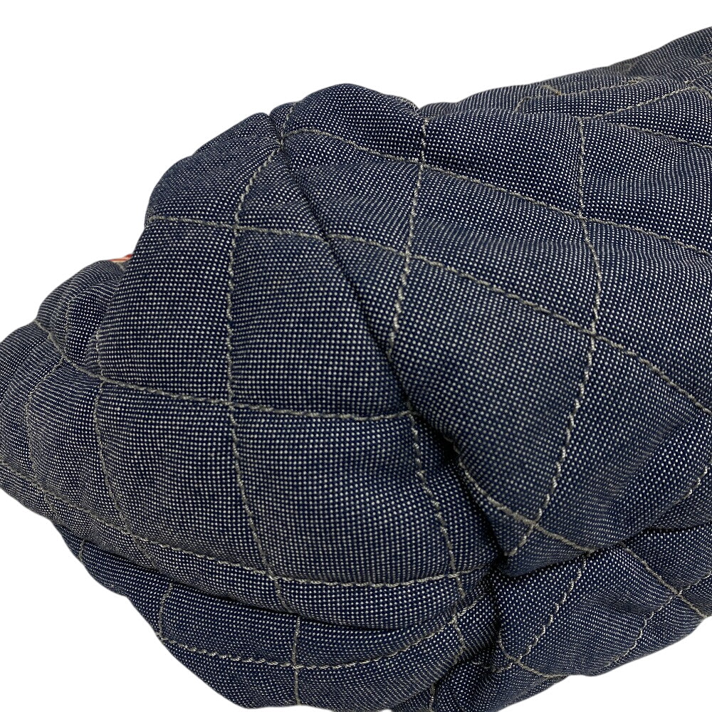 CHANEL Shoulder Bag canvas blue Coco Cabas