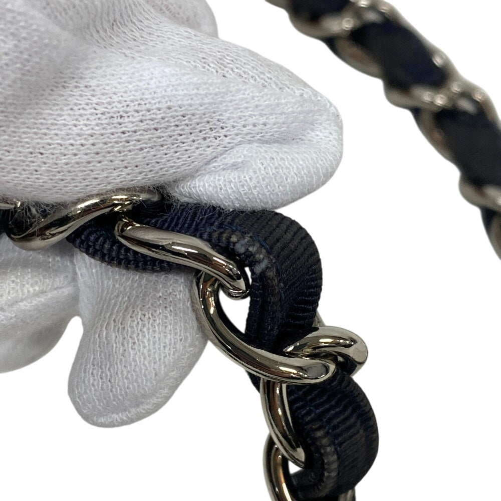 CHANEL Shoulder Bag canvas blue Coco Cabas