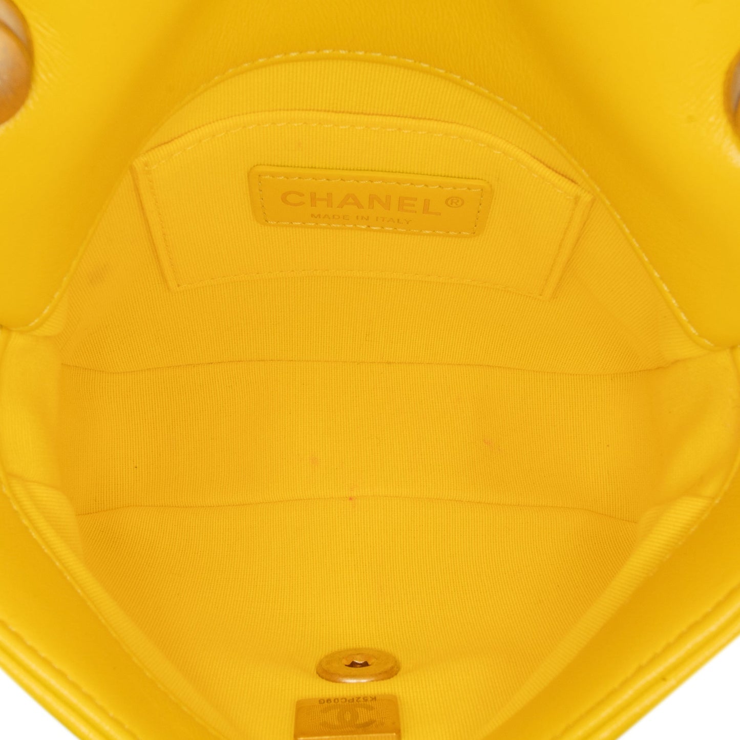 Yellow Chanel Mini Quilted Lambskin Candy Chain Crossbody Shoulder Bag