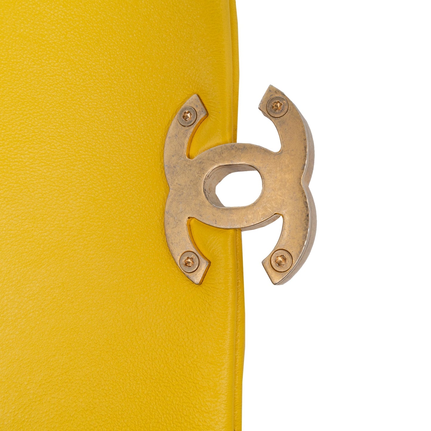 Yellow Chanel Mini Quilted Lambskin Candy Chain Crossbody Shoulder Bag