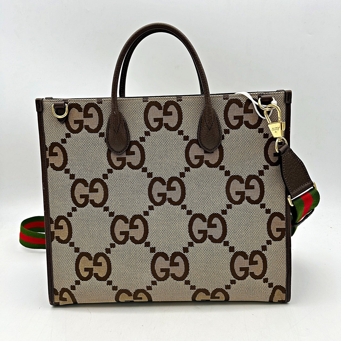 Gucci Beige Brown Canvas Jumbo GG Tote Bag Gucci LA45362