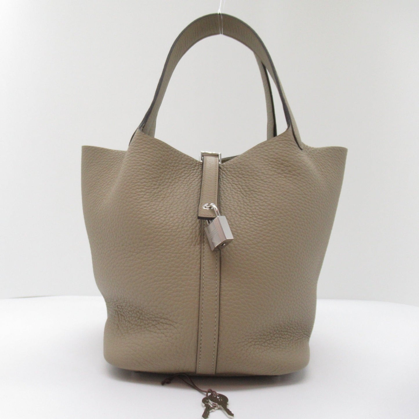 Hermes Picotin Lock MM Handbag Handbag Handbag Leather Triumphant Beige