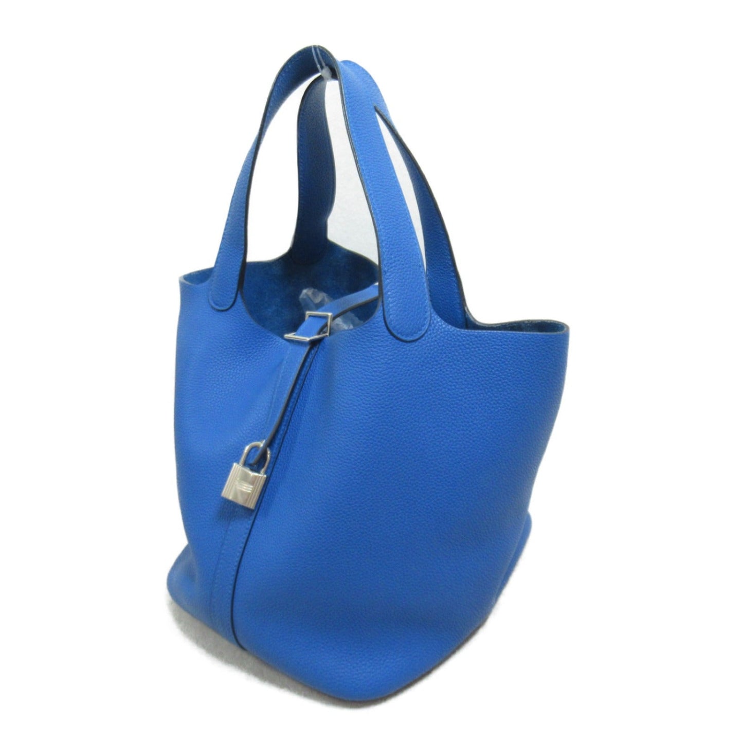 Hermes Picotin Lock MM konos Handbag Handbag Handbag Leather Trio Clemence Blue