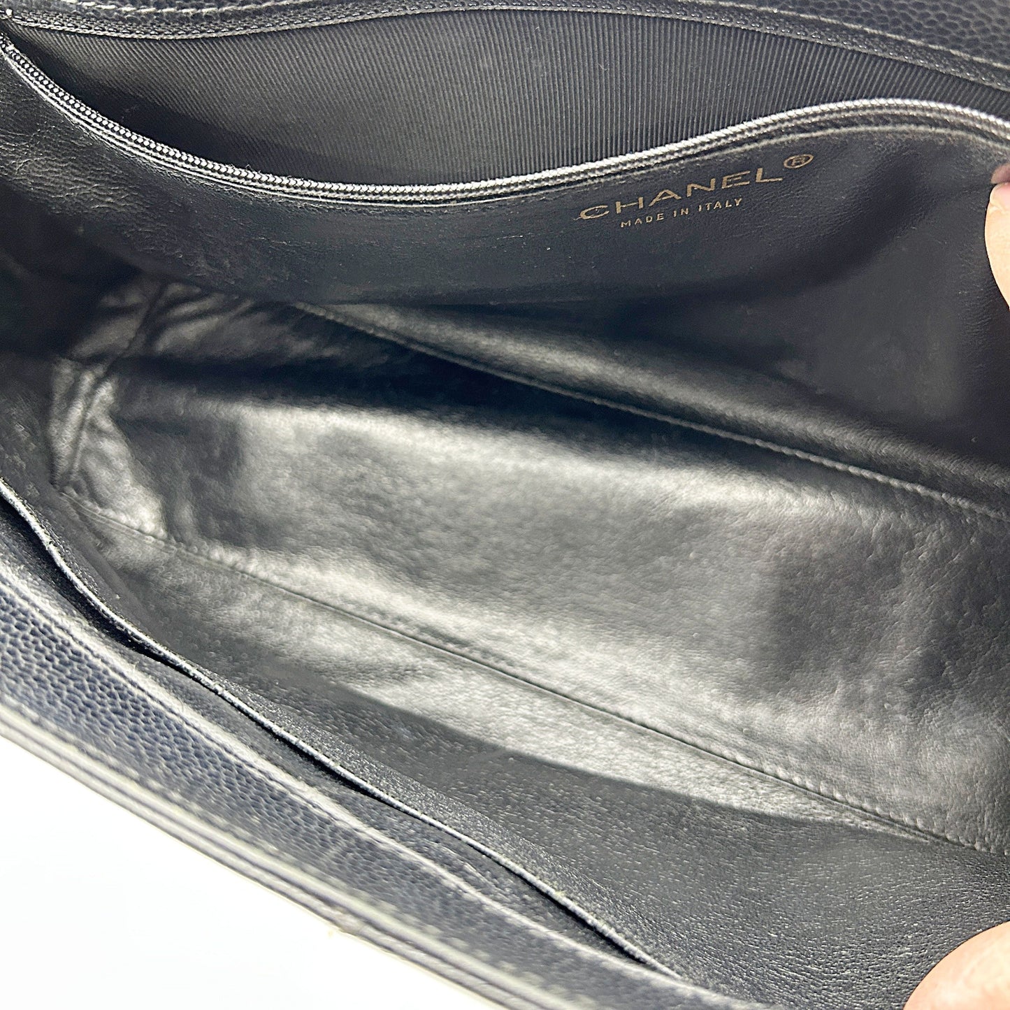 CHANEL Lambskin Quilted CC Shopping Tote Black LA3285