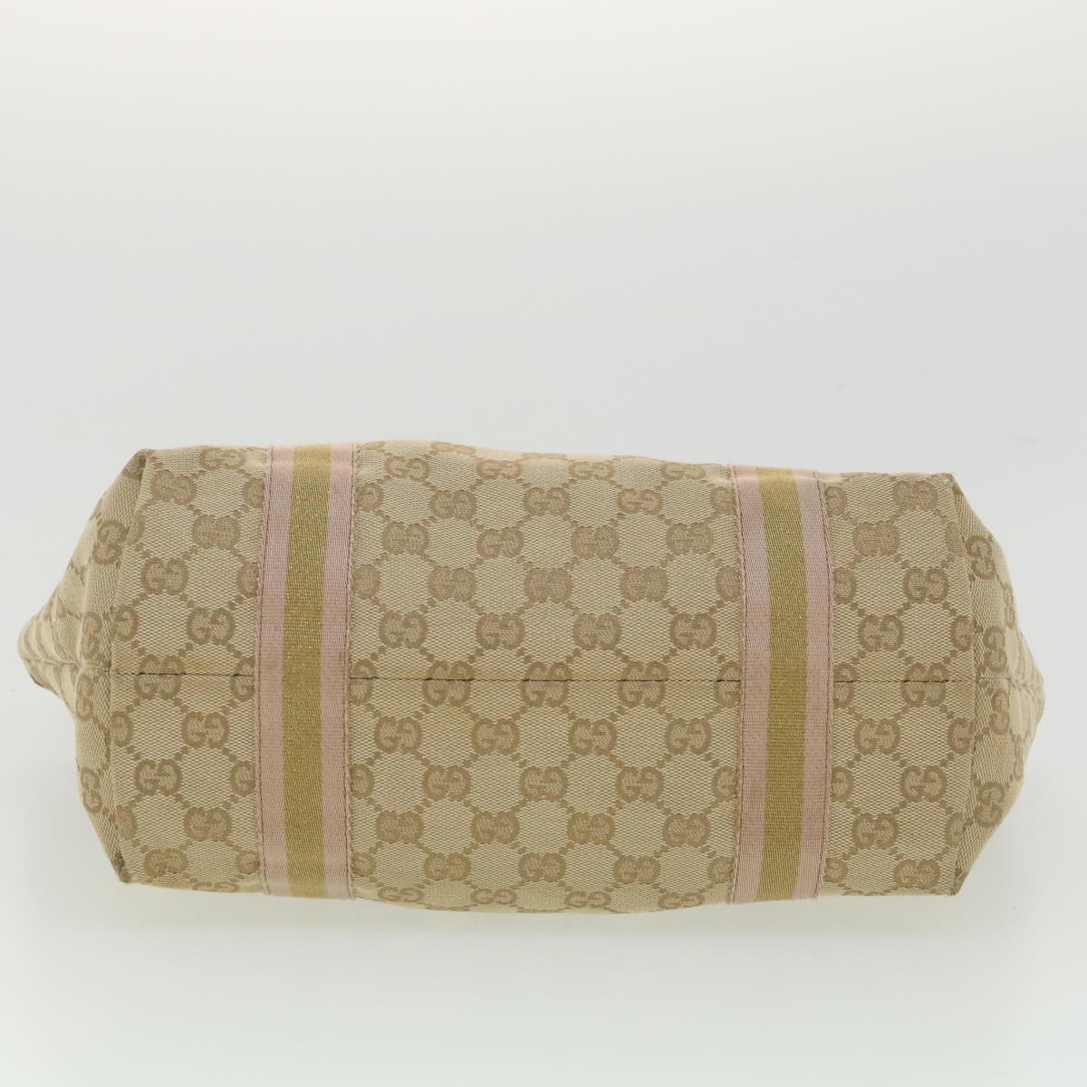 GUCCI GG Canvas Tote Bag Beige Gold 137396 ac1626